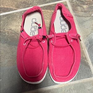 Hey Dude Women's Pink Canvas Sneakers